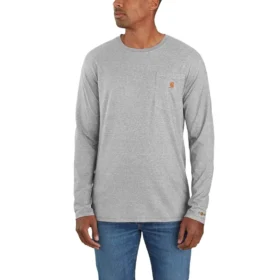 Force långärmad fuktavvisande T-shirt med ficka för herrar