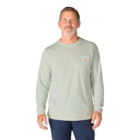 Force långärmad fuktavvisande T-shirt med ficka för herrar