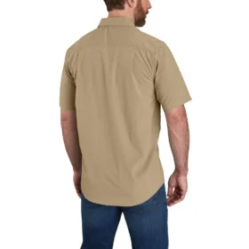 Force Sun Defender™ Chambray-skjorta med avslappnad passform och korta lösärmar för män – solskyddsskjortor