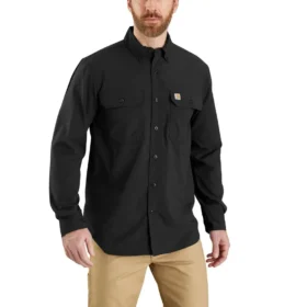 Force Sun Defender™ Chambray-skjorta med avslappnad passform och långa lösärmar för herrar – solskyddsskjortor