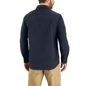 Force Sun Defender™ Chambray-skjorta med avslappnad passform och långa lösärmar för herrar – solskyddsskjortor