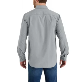 Force Sun Defender™ Chambray-skjorta med avslappnad passform och långa lösärmar för herrar – solskyddsskjortor