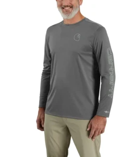 Force Sun Defender UPF 50+ – lätt, långärmad fuktavledande T-shirt för män – solskyddskjortor