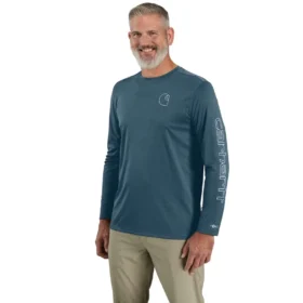 Force Sun Defender UPF 50+ – lätt, långärmad fuktavledande T-shirt för män – solskyddskjortor