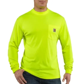 Force-T-shirt för män med avslappnad passform, färgförstärkt och långa lösärmar