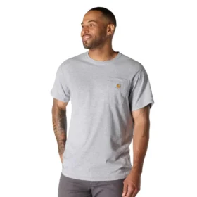 Force T-shirt för män med avslappnad passform, fuktavledande och med fickor