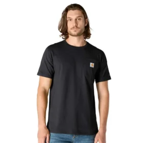 Force T-shirt för män med avslappnad passform, fuktavledande och med fickor