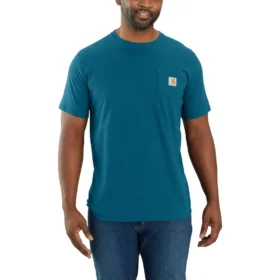 Force T-shirt för män med avslappnad passform, fuktavledande och med fickor