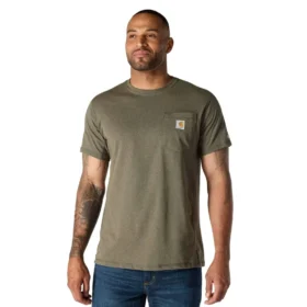 Force T-shirt för män med avslappnad passform, fuktavledande och med fickor