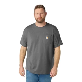 Force T-shirt för män med avslappnad passform, fuktavledande och med fickor