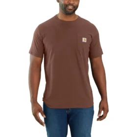 Force T-shirt för män med avslappnad passform, fuktavledande och med fickor