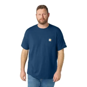 Force T-shirt för män med avslappnad passform, fuktavledande och med fickor