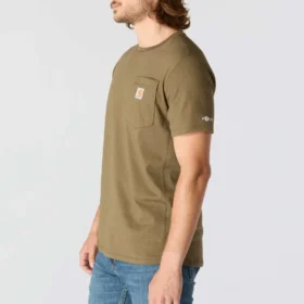 Force T-shirt för män med avslappnad passform, fuktavledande och med fickor