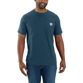 Force T-shirt för män med avslappnad passform, fuktavledande och med fickor