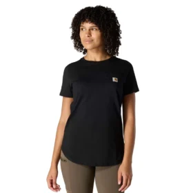 Force T-shirt med fickor i avslappnad passform för damer, med fuktavledande egenskaper