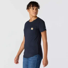 Force T-shirt med fickor i avslappnad passform för damer, med fuktavledande egenskaper