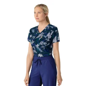 Force Tuck-In Scrub-tröja med tryck för damer