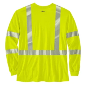 Fr High Visibility Force T-shirt för män, lös passform, med långa lösärmar, klass 3