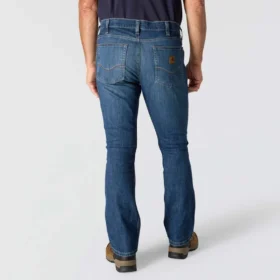 Fr Relaxed Fit Bootcut Rugged Flex brandsäkra arbetsjeans för män