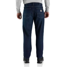 Fr Relaxed Fit Straight Leg Rugged Flex™-jeans för män – flamskyddade jeans