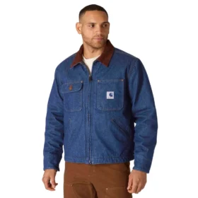 Herrjacka i denim med sherpafoder från Crafted-serien, Chore Coat