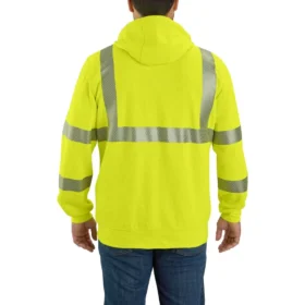 Högsynlighets-sweatshirt med huva och hel dragkedja för män, klass 3 Force