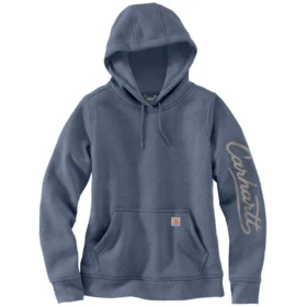Huvtröja med Sawyer Script Logo på lösärmen för damer