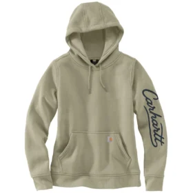 Huvtröja med Sawyer Script Logo på lösärmen för damer