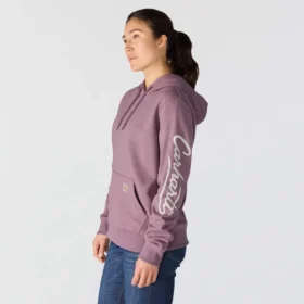Huvtröja med Sawyer Script Logo på lösärmen för damer