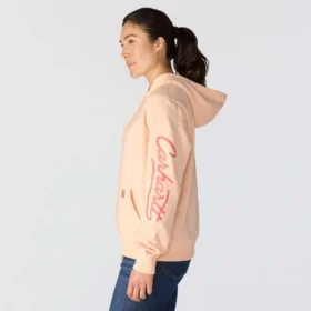 Huvtröja med Sawyer Script Logo på lösärmen för damer