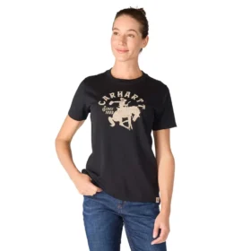 Irvine T-shirt med hästmotiv i avslappnad passform för damer