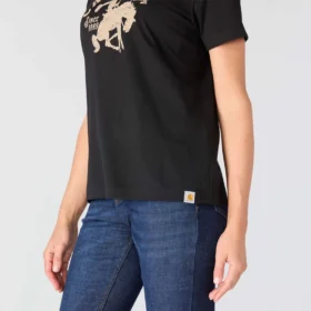 Irvine T-shirt med hästmotiv i avslappnad passform för damer