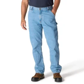 Lösa, raka arbetsjeans för män