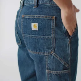 Lösa, raka arbetsjeans för män
