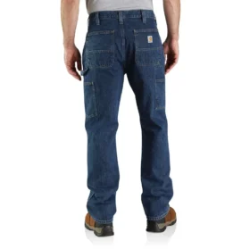 Lösa, raka jeans med dubbla knän – arbetsjeans