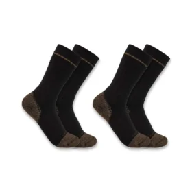 Mellantjocka stövelstrumpor i bomullsblandning med stålhätta, 2-pack
