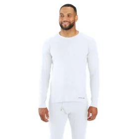 Mellantjockt baslager i stretchig bomullsribb med Crewnecks-hals