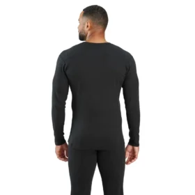 Mellantjockt baslager i stretchig bomullsribb med Crewnecks-hals