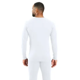 Mellantjockt baslager i stretchig bomullsribb med Crewnecks-hals