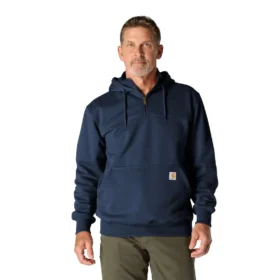 Paxton vattenavvisande, kraftig hoodie med 1/4-dragkedja för herr – carhartt Rain Defender-huvtröjor