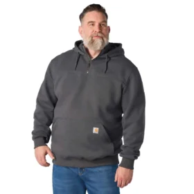 Paxton vattenavvisande, kraftig hoodie med 1/4-dragkedja för herr – carhartt Rain Defender-huvtröjor