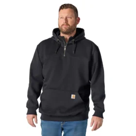 Paxton vattenavvisande, kraftig hoodie med 1/4-dragkedja för herr – carhartt Rain Defender-huvtröjor