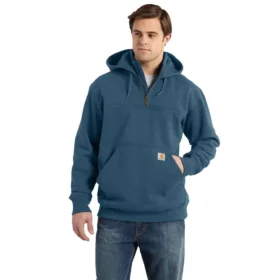 Paxton vattenavvisande, kraftig hoodie med 1/4-dragkedja för herr – carhartt Rain Defender-huvtröjor