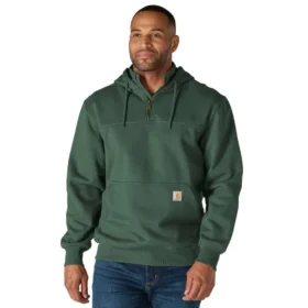 Paxton vattenavvisande, kraftig hoodie med 1/4-dragkedja för herr – carhartt Rain Defender-huvtröjor