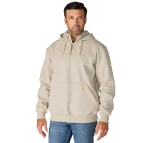 Paxton vattenavvisande, kraftig hoodie med 1/4-dragkedja för herr – carhartt Rain Defender-huvtröjor
