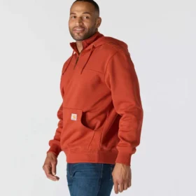 Paxton vattenavvisande, kraftig hoodie med 1/4-dragkedja för herr – carhartt Rain Defender-huvtröjor