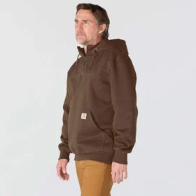 Paxton vattenavvisande, kraftig hoodie med 1/4-dragkedja för herr – carhartt Rain Defender-huvtröjor