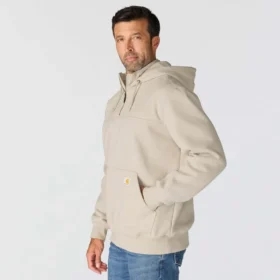 Paxton vattenavvisande, kraftig hoodie med 1/4-dragkedja för herr – carhartt Rain Defender-huvtröjor