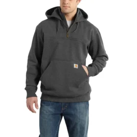 Paxton vattenavvisande, kraftig hoodie med 1/4-dragkedja för herr – carhartt Rain Defender-huvtröjor