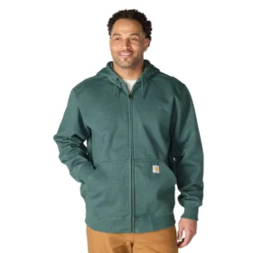 Paxton vattenavvisande, kraftig hoodie med hel dragkedja för män – carhartt Rain Defender-huvtröjor